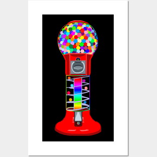 Colorful Gumball Machine Posters and Art